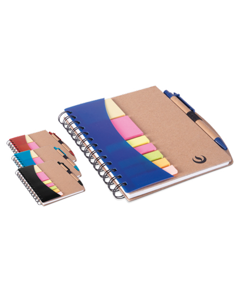 Libreta espiral porta notas adhesivas